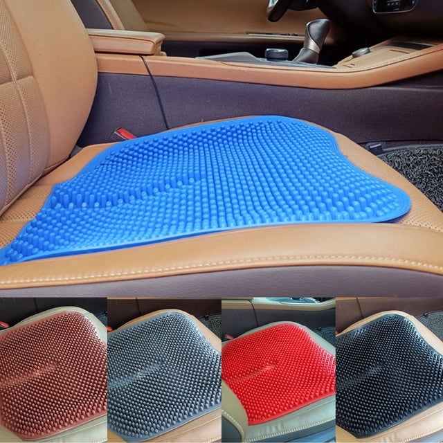 Almohadilla de cojín para asiento de automóvil de camión | Funda de asiento de enfriamiento de silicona transpirable de nido de abeja hueca universal para todas las estaciones | 16,5 x 16,5 pulgadas
