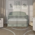 thumbnail image 3 of Dream On Me Storybrooke 5 in 1 Convertible Crib with Under Drawer, Sage Green, 3 of 7