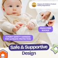 thumbnail image 5 of ComfyBumpy Ergonomic Baby Bouncer Seat - Portable Bouncing Chair with Adjustable Height-Oatmeal, 5 of 7