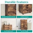thumbnail image 6 of Debbie 7-Drawer Office Storage File Cabinet on Wheels, Mobile Under Desk Filing Drawer Unit, Craft Storage Organization for Home, Office Rustic Brown, 6 of 10
