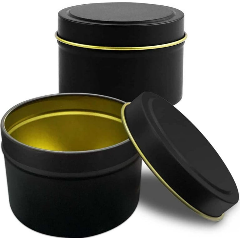 Bunhut Candle Tins,24 Pack 8oz Candle Tins for Making Candles,Bulk Candle  Jars with Lids,Candle Containers for DIY Candle Making,Black Candle Tins,Empty  Candle Jars for Making Candles (Black-8 oz) 