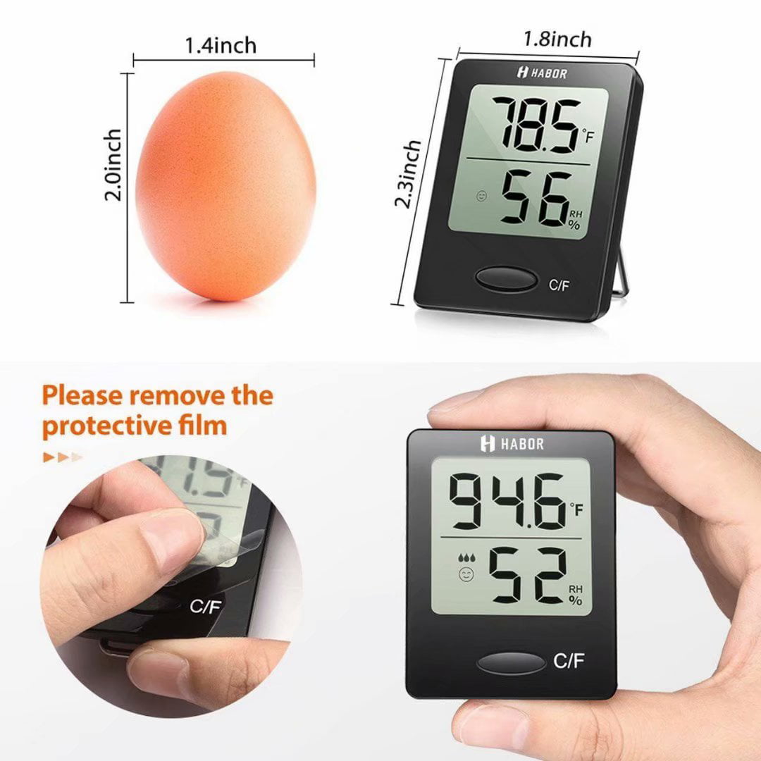 Digital TEMP Humidity Clock Thermometer Hygrometer Luftfeuchtigkeitsmesser 
