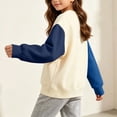 thumbnail image 3 of FAIOROI Girls Color Block Crew Neck Sweatshirt Long Sleeve Casual Pullover for Kids 3-4T, 3 of 6