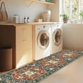 thumbnail image 4 of 2'x10' Runner Rugs, Yamaziot Vintage Washable Hallway Rug Runner with Rubber Backing, Non-Slip Distressed Carpet Floor Mat for Bedroom, Kitchen, Laundry, Entrance, 4 of 6