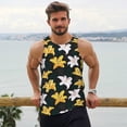 thumbnail image 6 of Fuzoiu Lilies Flowers Print Men's Workout Tank Tops,Sleeveless Gym Shirt Quick Dry,Fitness Bodybuilding T-Shirt,Muscle Athletic Workout Tee-Large, 6 of 7