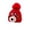 Red, variant on Winter Knitted Hat Thick Warm Toddler Boys Girls Cute Soft Cap Daily Casual Outdoor Campus