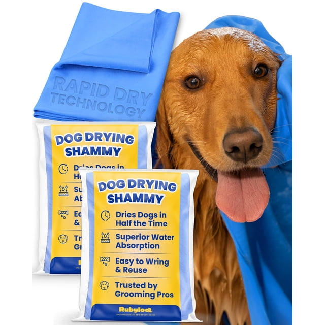 Toallas para perros rubyloo Shammy 87x68 cm, ultraabsorbentes, paquete de 2