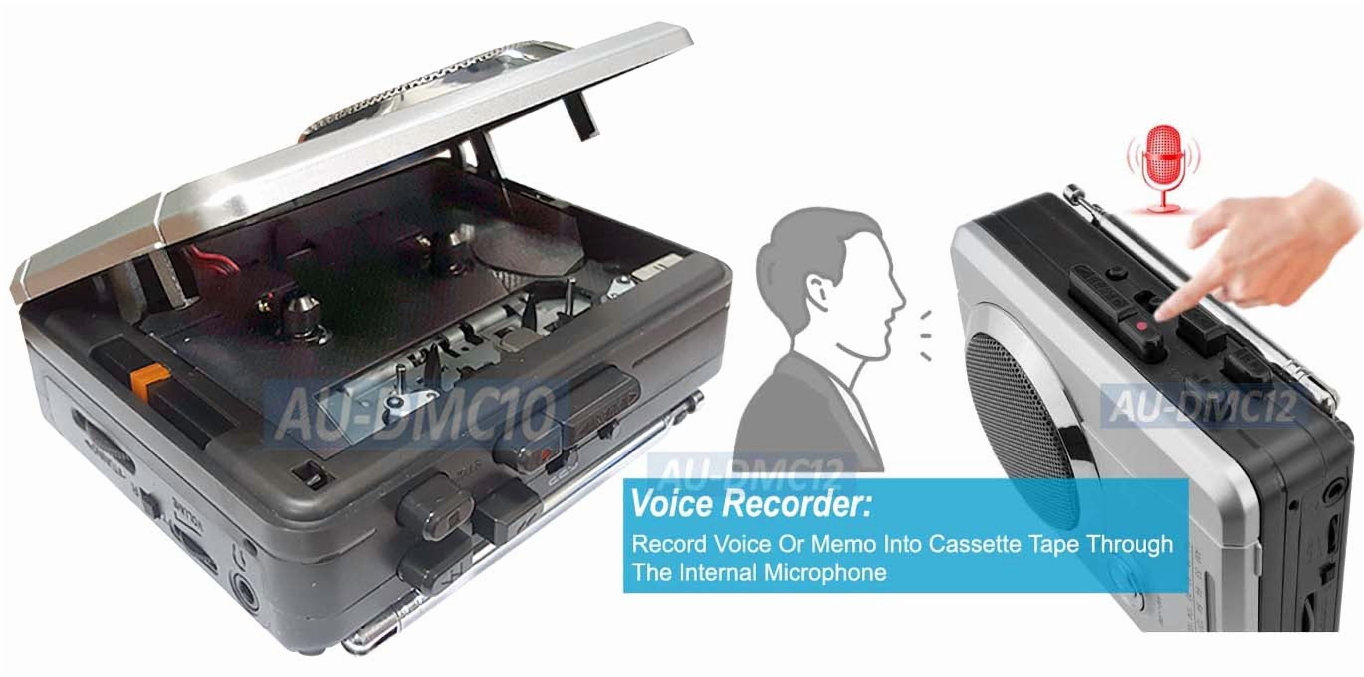 Allaboutadapters AU-DMC10 All-in-1 Walkman Battery, Powered Portable, Radio, Black