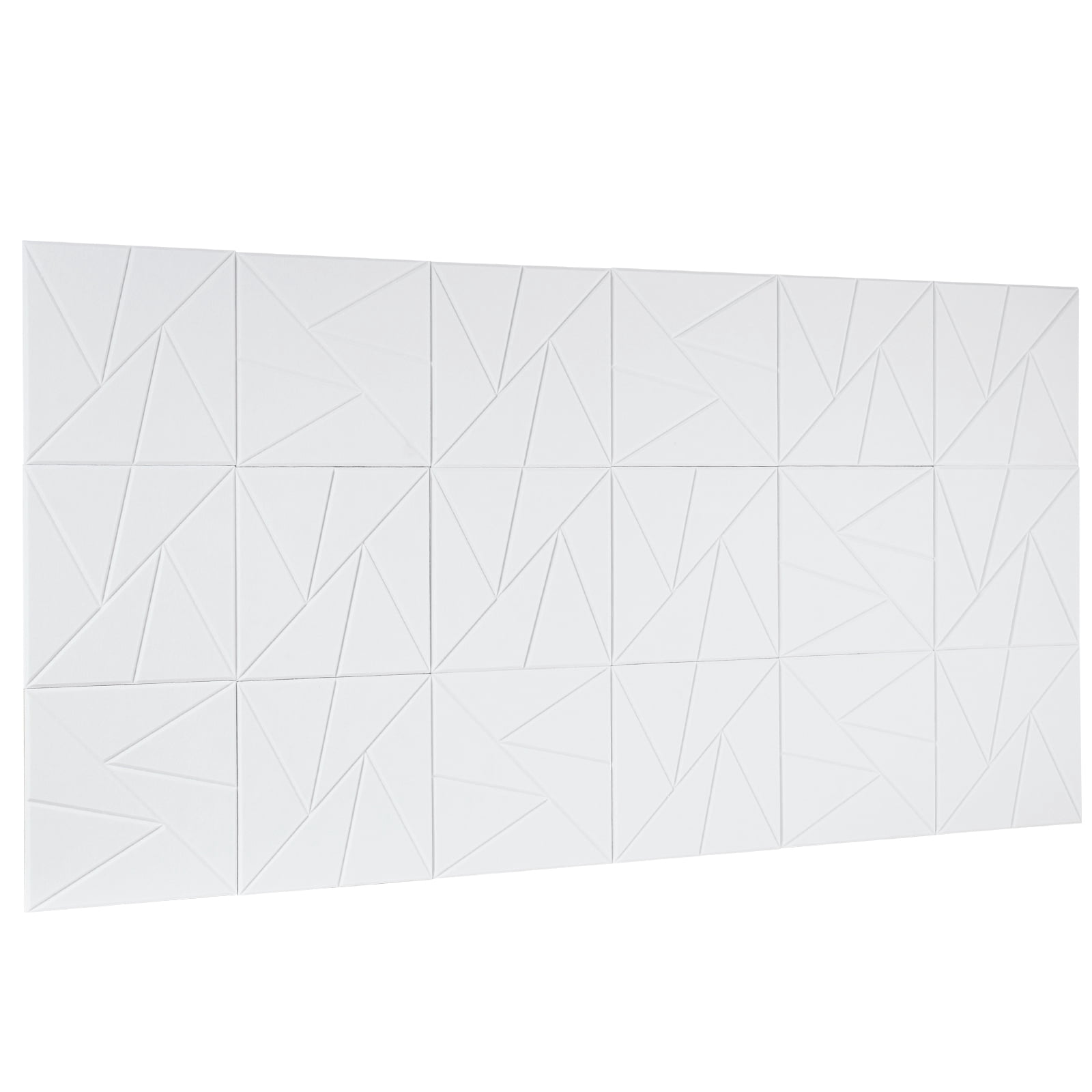VEVOR 18 Pack Acoustic Panels with Self Adhesive, 11.8 x 11.8 x 0.4 inch Sound Proof Foam Panels, Polyester Fiber Soundproof Wall Panels High Density, for Home, Studio, Office, Theater, White