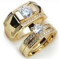 thumbnail image 2 of Anillo De Diamantes De Pareja De Oro De 18 Quilates Accesorios Populares Para Hombres Y Mujeres, 2 of 4