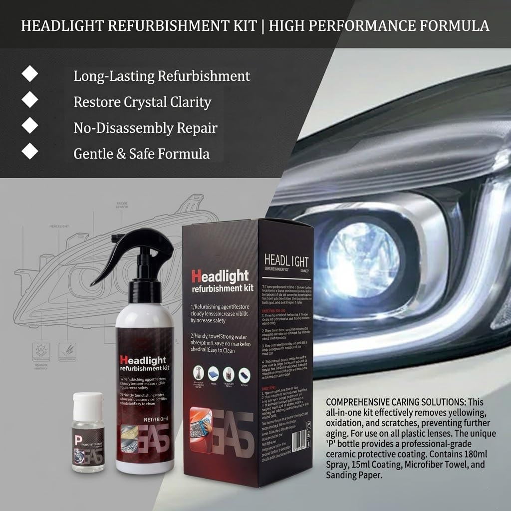 Headlight Restoration, Polimero Liquido King Para Faros, Chemical Guys Headlight Restoring Kit, Spray