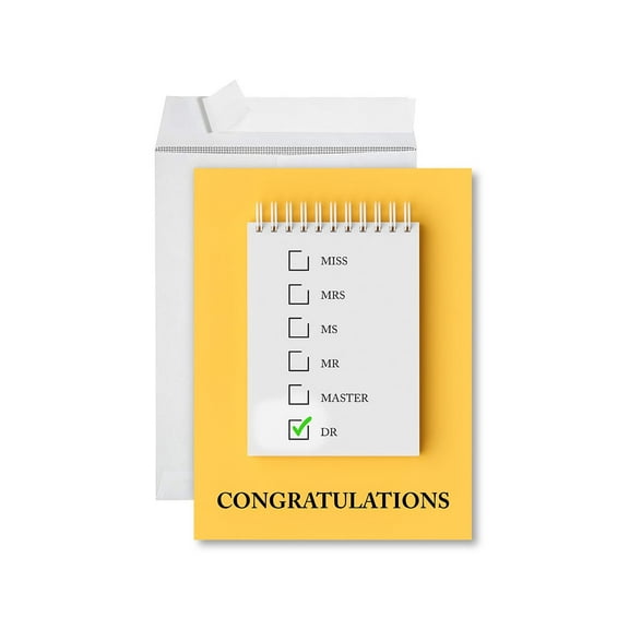 Koyal Wholesale Funny Congratulations Jumbo Card With Envelope, DR, Graduation Greeting Card for Doctorate Degree