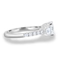 thumbnail image 4 of ESTE ORIGIN 2.00Ct Round Cut Lab-Grown Diamond Trilogy Engagement Ring – Trellis Pavé Design in 18K White Gold for Women, 4 of 7