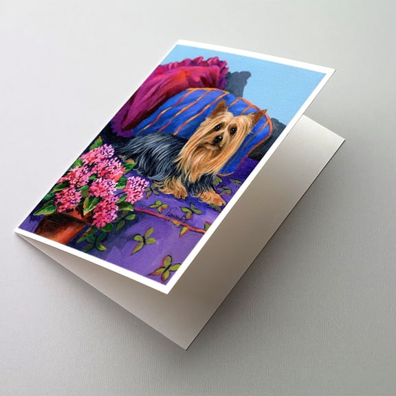 Silky Terrier Luxurious Greeting Cards and Envelopes Pack of 8
