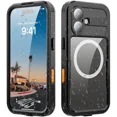 thumbnail image 1 of for iPhone 17 Waterproof Case Compatible with MagSafe, Magnetic Waterproof Full Body IP68 Underwater Case Built-in Screen Protector Military Grade Shockproof Phone Cover with Lanyard, 1 of 7