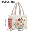 thumbnail image 7 of Pzuqiu Floral Embroidered Women's Large Capacity Quilted Tote Bag,Clear Puffer Shoulder Handbag, Versatile Lightweight Laptop Tote for Work Shopping Travel College Everyday Use, 7 of 7
