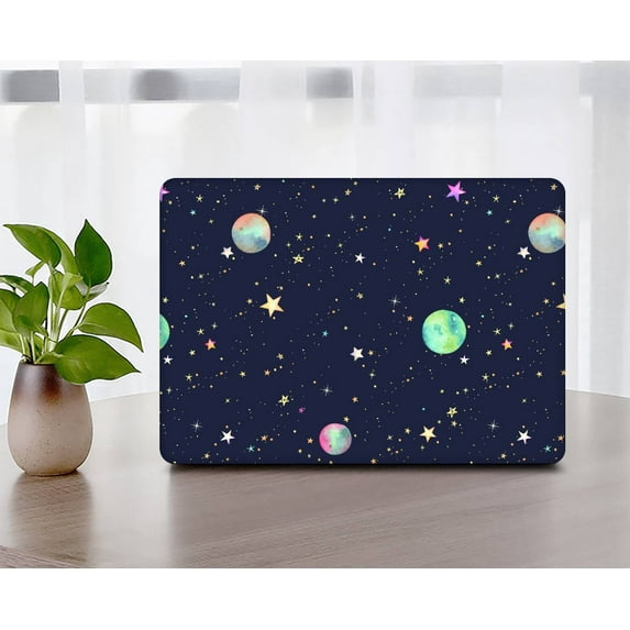 KSK KAISHEK Compatible MacBook Air 13.6" m2 Case 2022.0 Release Model A2681, Plastic Hard Shell + Black Keyboard Cover, Galaxy 44