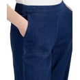 thumbnail image 3 of Charter Club Women's Wide-Leg Denim Pants Nori Wash Petite Size PL, 3 of 5
