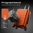 thumbnail image 6 of Zimtown Luggage Set 4 Piece Hardshell Suitcase Sets with Spinner Wheels, Lightweight Carry On & Checked Travel Luggage, 16/20/24/28 Inch Orange, 6 of 18