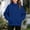 Blue, variant on Fesfesfes Girls Full Zip Stand Collar Fleece Jacket with Pockets and Thumbholes, Casual Solid Color Top for Kids School Daily Wear Ages 5-15 Years