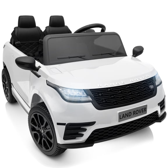 Licensed Land Rover 2 Seater Ride on Car w/Remote, 24V Ride on Toys for Kids Ages 4-8, White