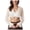 White, variant on Women's Long Sleeve Wing Crop Tops Casual Chiffon Solid Color Shirt Beach Cover Ups White,L