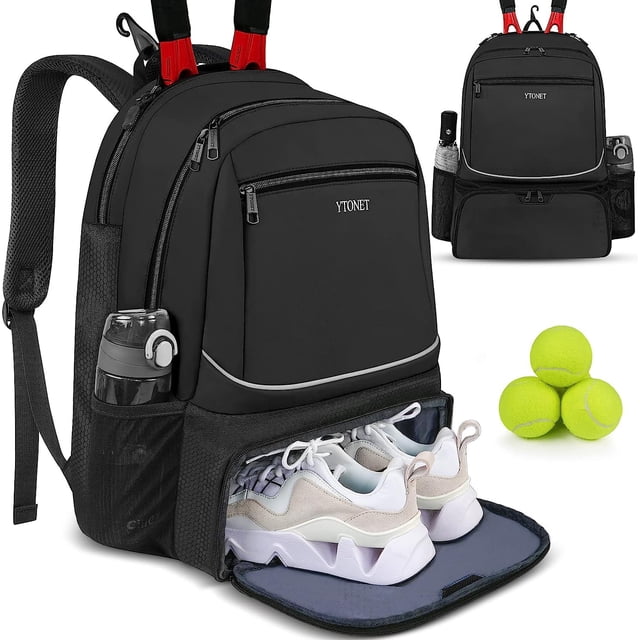 Bolsa de tenis Ytonet, mochila de tenis para mujer y hombre, 2 raquetas