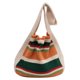 thumbnail image 1 of Bolso Hombro A Rayas Ganchillo para Mujer Lindos Bolsos Mano Bolso Diario Verano (Beige), 1 of 9
