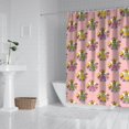 thumbnail image 2 of Pink Flower Fairy Pattern Shower Curtain 72"x84" ,Bathroom Decorative Shower Curtains Set with 12 Hooks,Modern Waterproof Washable Shower Curtain, 2 of 6