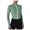 Mint Green, variant on Yoga Tops for Women Slim Fit Mock Neck Long Sleeve Tees Shirt Full Zip Up Crop Tops Gym Athletic Fitness Tight Blouse
