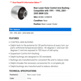 thumbnail image 2 of Rear Lower Outer Control Arm Bushing - Compatible with 1991 - 1995, 2001 - 2005 BMW 325i 1992 1993 1994 2002 2003 2004, 2 of 2