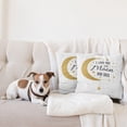 thumbnail image 4 of Ambesonne Moon Throw Pillow Cover 2 Pack, Loving Feel Stars Affection, 16", White and Dark Mustard, 4 of 7