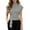W10-Light Gray, variant on Rhuody Womens Shirts Short Sleeve Crew Neck Button Front Solid Color Tee Fashion Wear Khaki