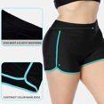thumbnail image 4 of Alove Women Plus Size Swim Shorts High Waist Board Shorts Stretchy Color Contrast Swimsuit Bottoms, 4 of 7