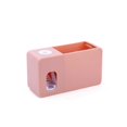 thumbnail image 1 of Inteprter Dispensador de de 2 en 1 para el hogar, sin perforaciones, soporte para cepillo de dientes, exprimidor multifuncional, suministros Juegos de accesorios de baño Rosado Inteprter HA067325-03B, 1 of 6