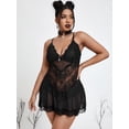 thumbnail image 3 of Lencería sexy de talla grande, sexy, con escote en V profundo, tentación abierta, camisón de coqueteo, lencería íntima sexy, 3 of 6
