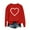 Red, variant on Valentine Sweatshirt for Women Love Heart Graphic Shirt Casual Valentines Gifts Long Sleeve Pullover Tops Dark Gray S