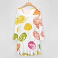 thumbnail image 4 of Sweets And Rainbow Lollipops Pattern Long Sleeve Dresses For Women Vintage Elegant Party Dress Oversized V-neck Dress S-8XL, 4 of 7