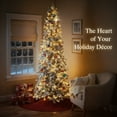 thumbnail image 4 of Qunler 6ft Pre-Lit Snow Flocked Artificial PE+PVC Christmas Tree with 250 Warm White 8 Modes LED Lights, Green, 4 of 9