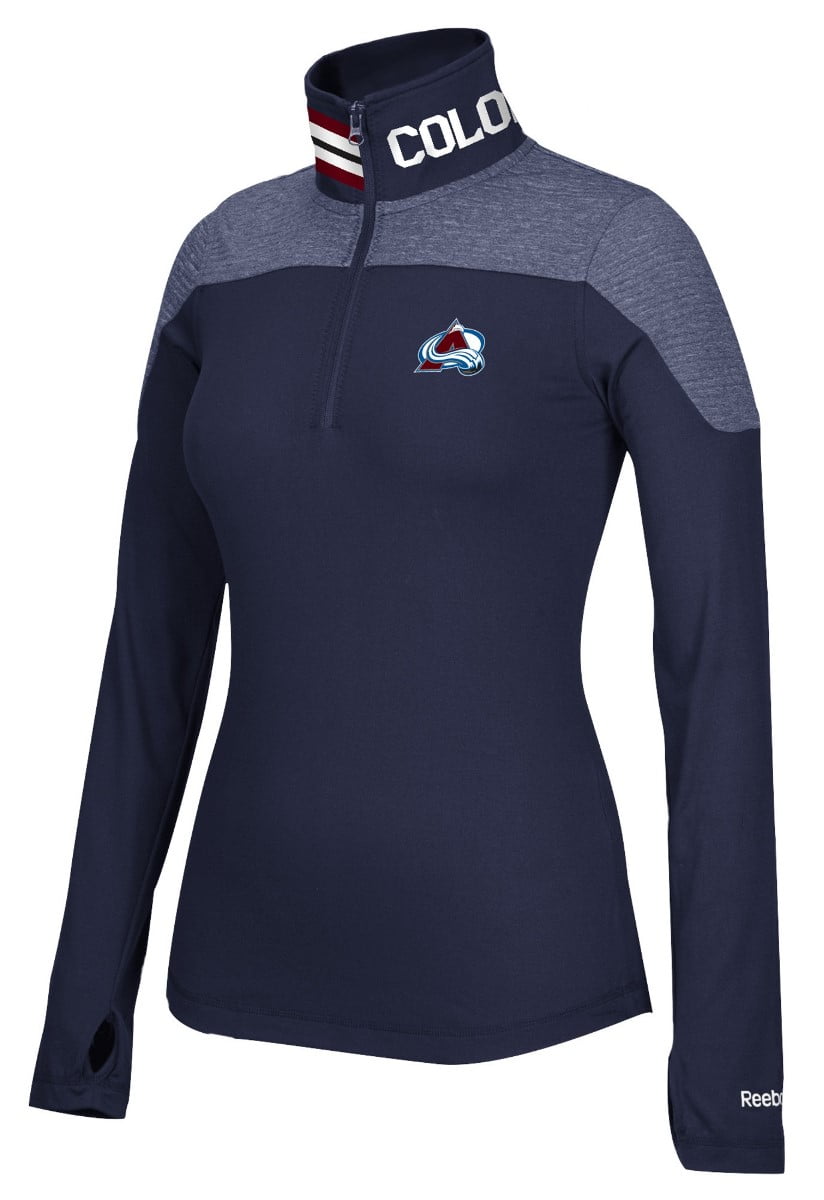 Colorado Avalanche Women's NHL Reebok 1 4 Zip Performance Pullover Jacket by Reebok