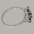 thumbnail image 4 of LBG British Made 18k White Gold Natural Garnet Womens Promise Ring - 33 size options - Size 7.75, 4 of 6