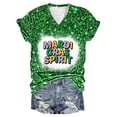 thumbnail image 2 of Fiudx Camisetas para Mujer Blusa de Manga Corta con Estampado de Carnaval para Mujer, Tops Informales con Cuello Redondo, 2 of 3