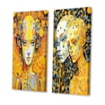 thumbnail image 3 of Designart "Charming Robots in Love Retro Art" Robot Wall Art Set Of 2 - Modern Yellow Gallery Wall Set For Home Decor, 3 of 6