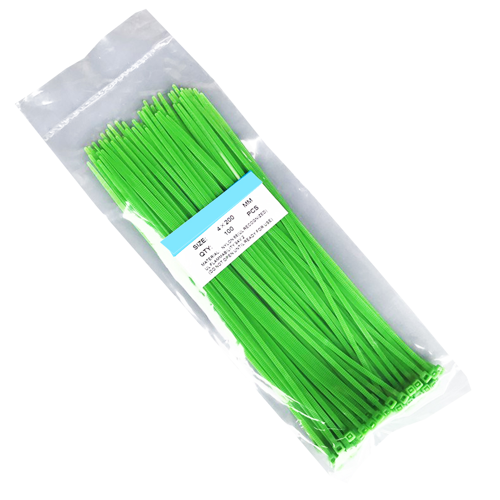 100pcs/bag SelfLocking Nylon Wire Plastic Network Cable Zip Tie Line