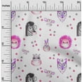 thumbnail image 2 of oneOone Cotton Poplin Purple Fabric Animals Dress Material Fabric Print Fabric By The Yard 56 Inch Wide, 2 of 6