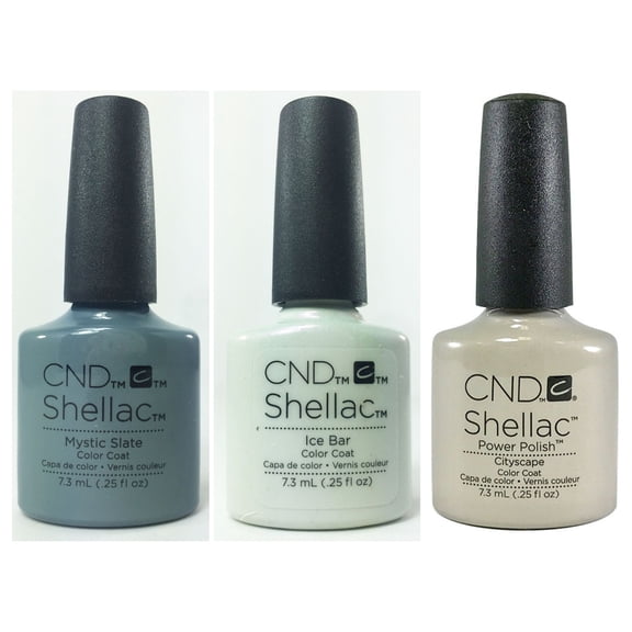 CND Shellac Nail Polish - Cityscape   Ice Bar   Mystic Slate
