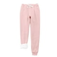 thumbnail image 5 of IROINNID Fleece Sweatpants for Women Fleece Christmas Wine Glass Print Leggings Drawstring Waist Thick Warm Elastic Pants with Pockets,Pink, 5 of 9