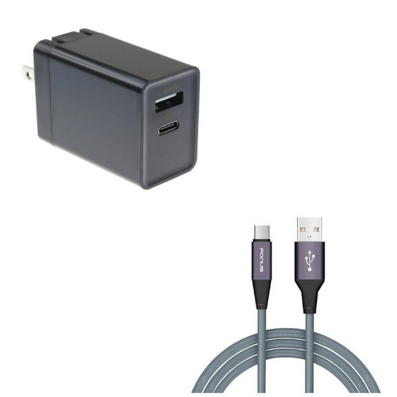 6ft USB-C Cable w Quick Home Charger for Samsung Galaxy A73 5G,A53 5G,A33 5G,A13 5G,A03s Phones - Type-C Charger Cord Power Wire, 30W 2-Port USB Type-C PD Travel