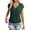 Green, variant on Women's V Neck Short Sleeve Tee, Solid Color Casual Top, Relaxed Fit Summer Basic Shirt