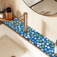 thumbnail image 2 of Yayeee Faucet Mat for Kitchen Sink 30" Diatomite Long Splash Guard Pad, Blue Dots, 2 of 7